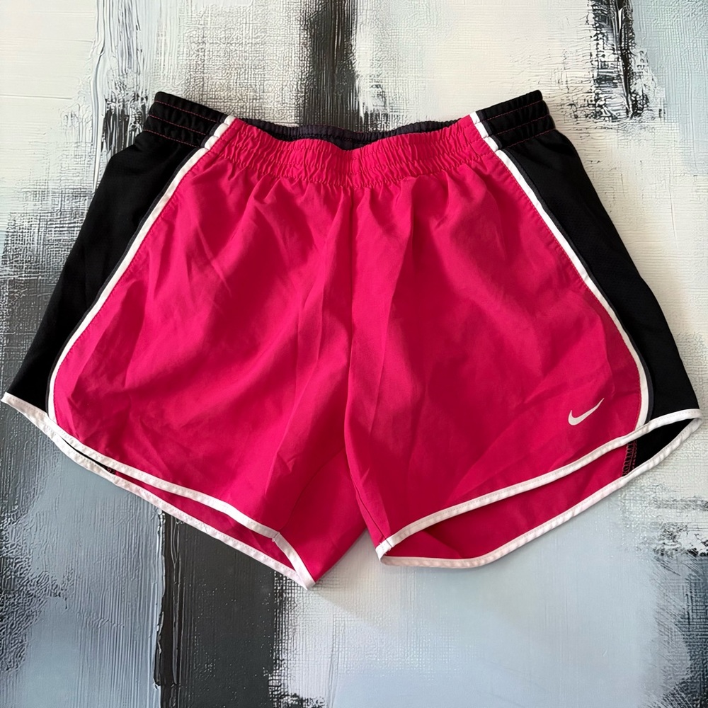Nike Dri-FIT Tempo Running Shorts Women’s Small Hot Pink Black White Trim